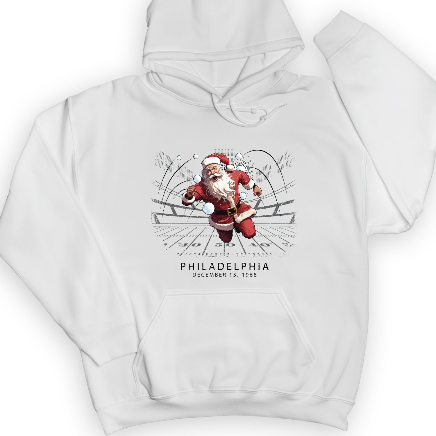 Snowballs at Santa Hoodie White / S