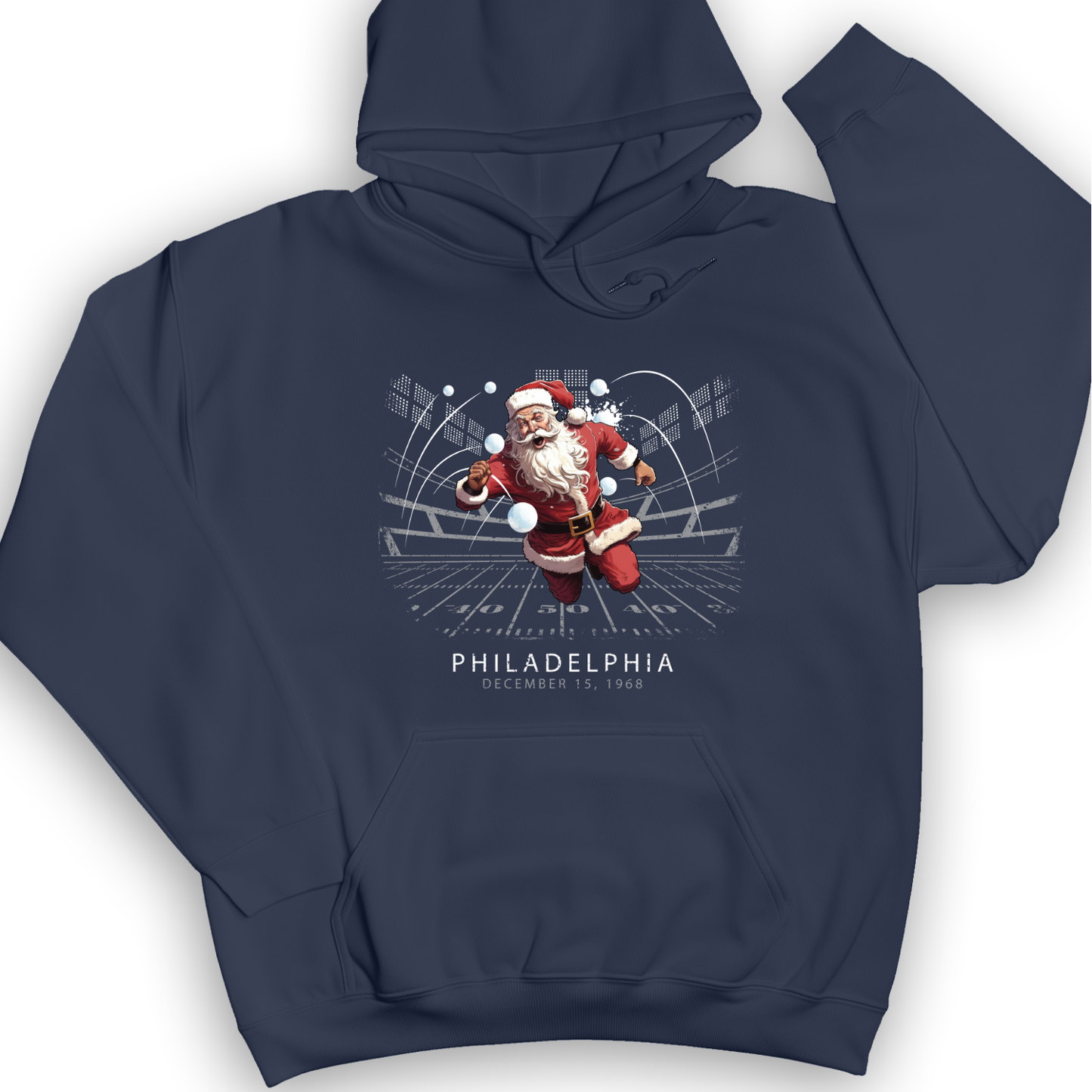 Snowballs at Santa Hoodie Navy / S