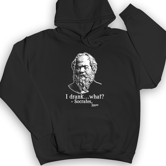 Socrates I Drank What Hoodie Black / S