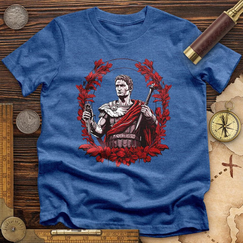 Soldier Holding Sword High Quality Tee Heather True Royal / S