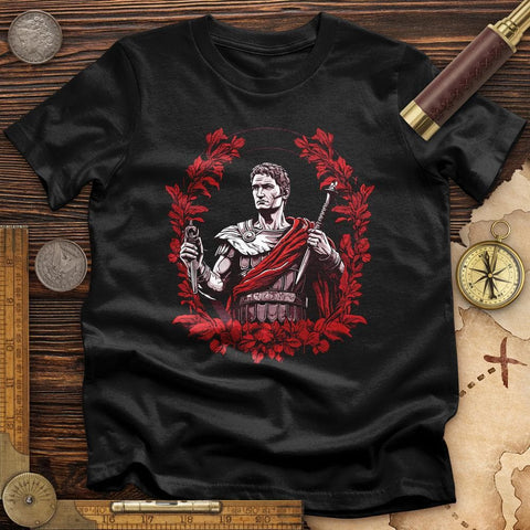 Soldier Holding Sword High Quality Tee Black / S