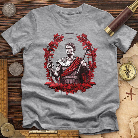 Soldier Holding Sword High Quality Tee Athletic Heather / S