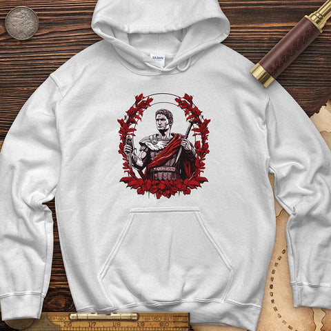 Soldier Holding Sword Hoodie White / S