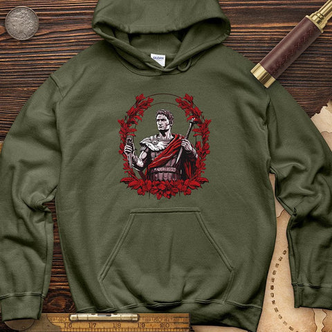 Soldier Holding Sword Hoodie Military Green / S