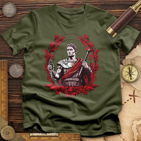 Soldier Holding Sword T-Shirt Military Green / S