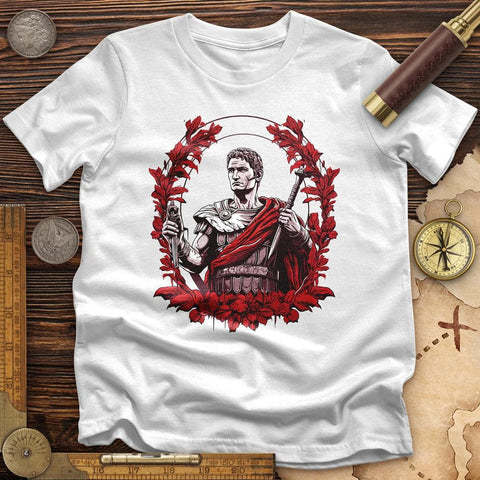 Soldier Holding Sword T-Shirt White / S