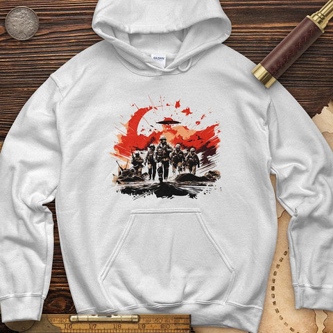 Soldiers Walking Hoodie White / S