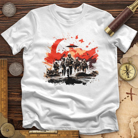 Soldiers Walking T-Shirt White / S