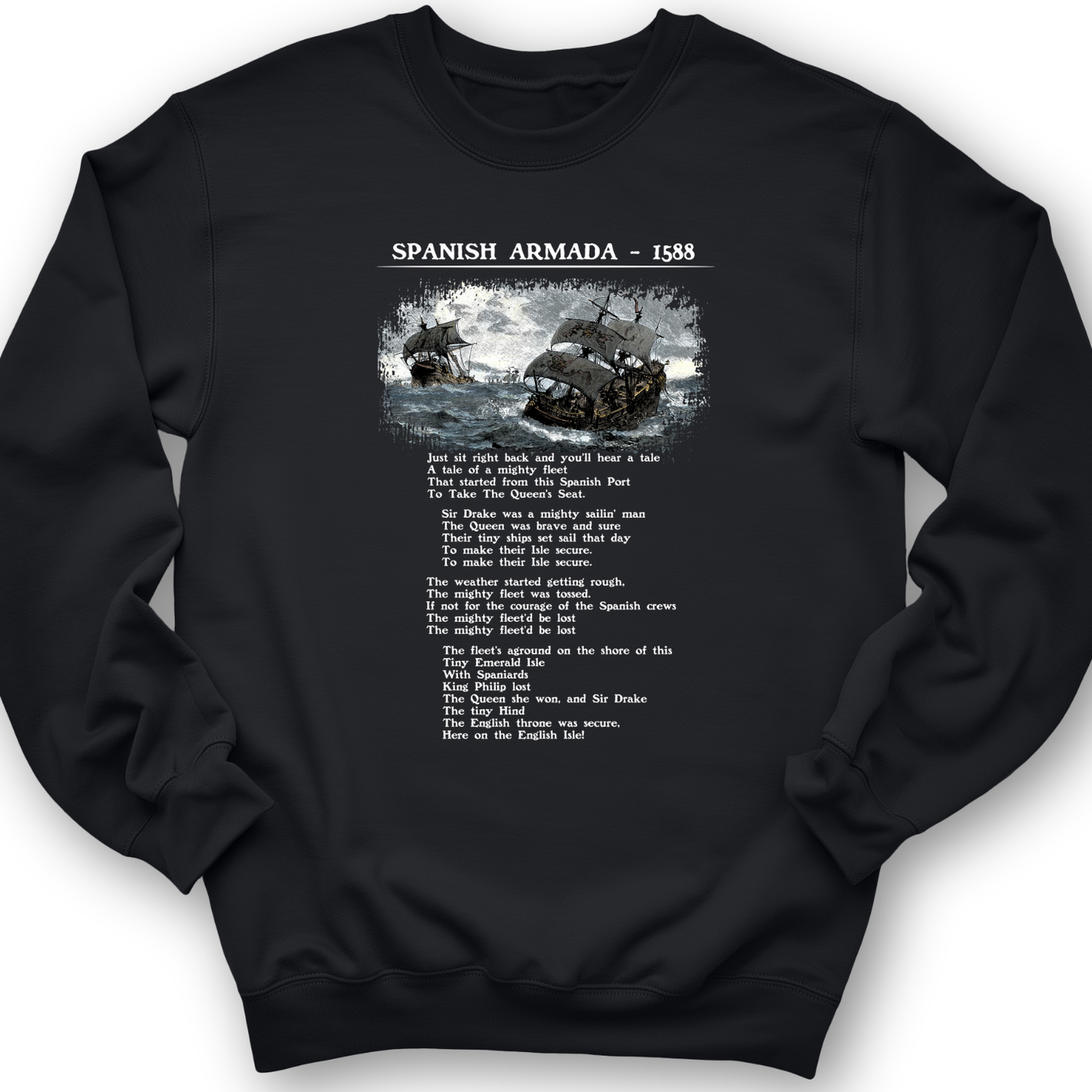 Spanish Armada Crewneck Black / S