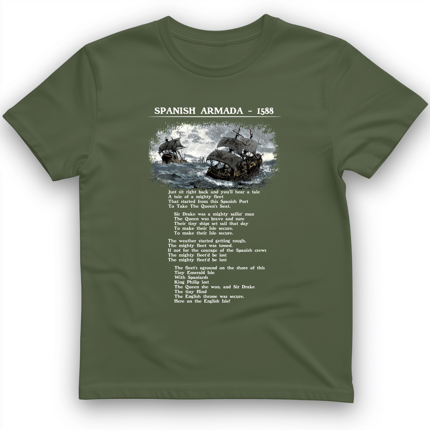 Spanish Armada T-Shirt Military Green / S