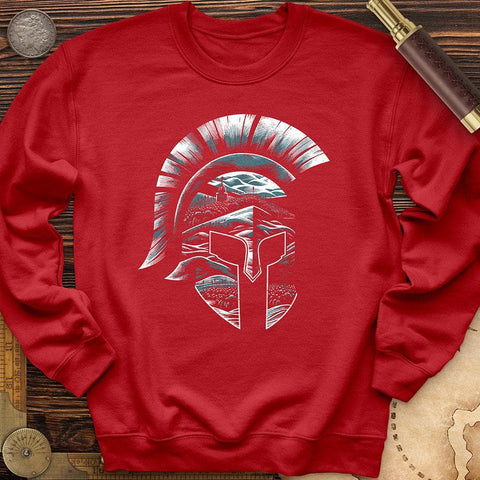 Spartan Helmet Crewneck Red / S