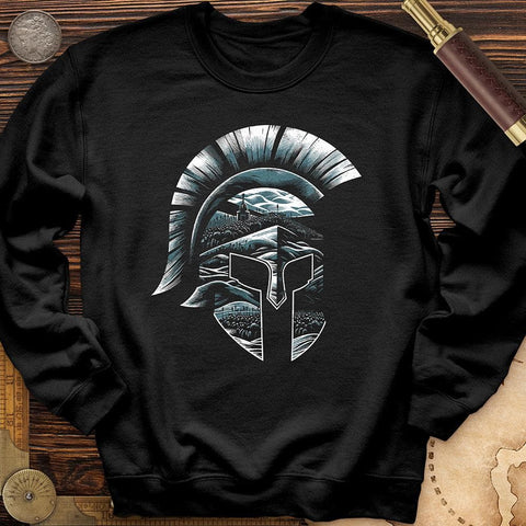 Spartan Helmet Crewneck Black / S