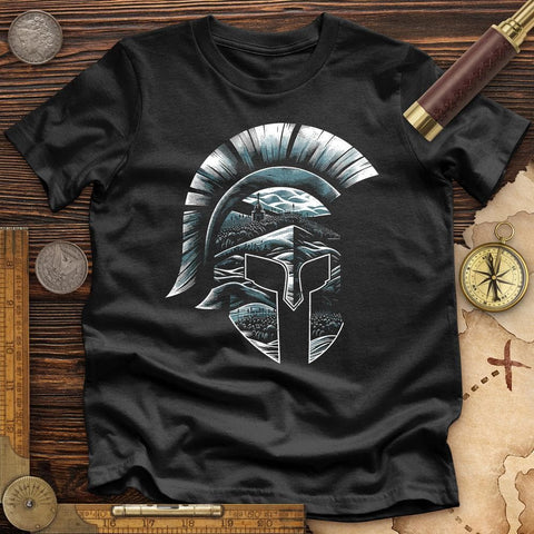 Spartan Helmet High Quality Tee Black / S