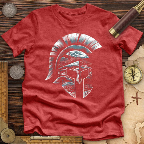 Spartan Helmet High Quality Tee Heather Red / S