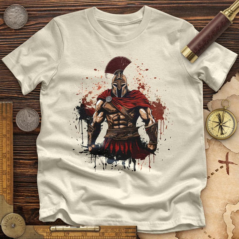 Spartan Soldier Splatter High Quality Tee Natural / S