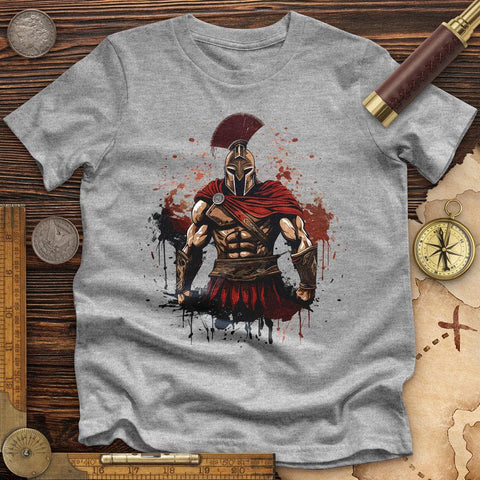 Spartan Soldier Splatter High Quality Tee Athletic Heather / S