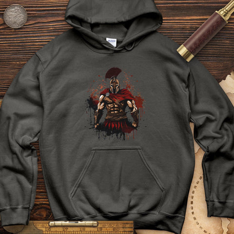 Spartan Soldier Splatter Hoodie Charcoal / S