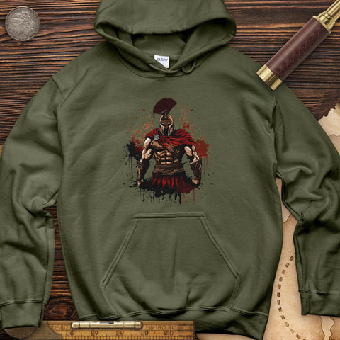 Spartan Soldier Splatter Hoodie Military Green / S