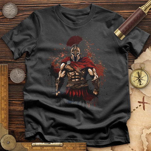 Spartan Soldier Splatter T-Shirt Charcoal / S