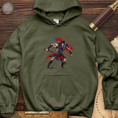 Spartan Warrior Hoodie Military Green / S