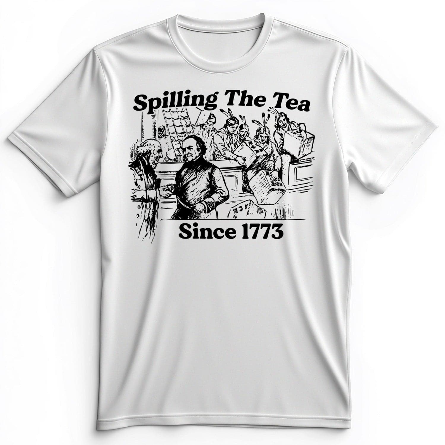 Spilling The Tea Since 1773 Premium Tee White / S