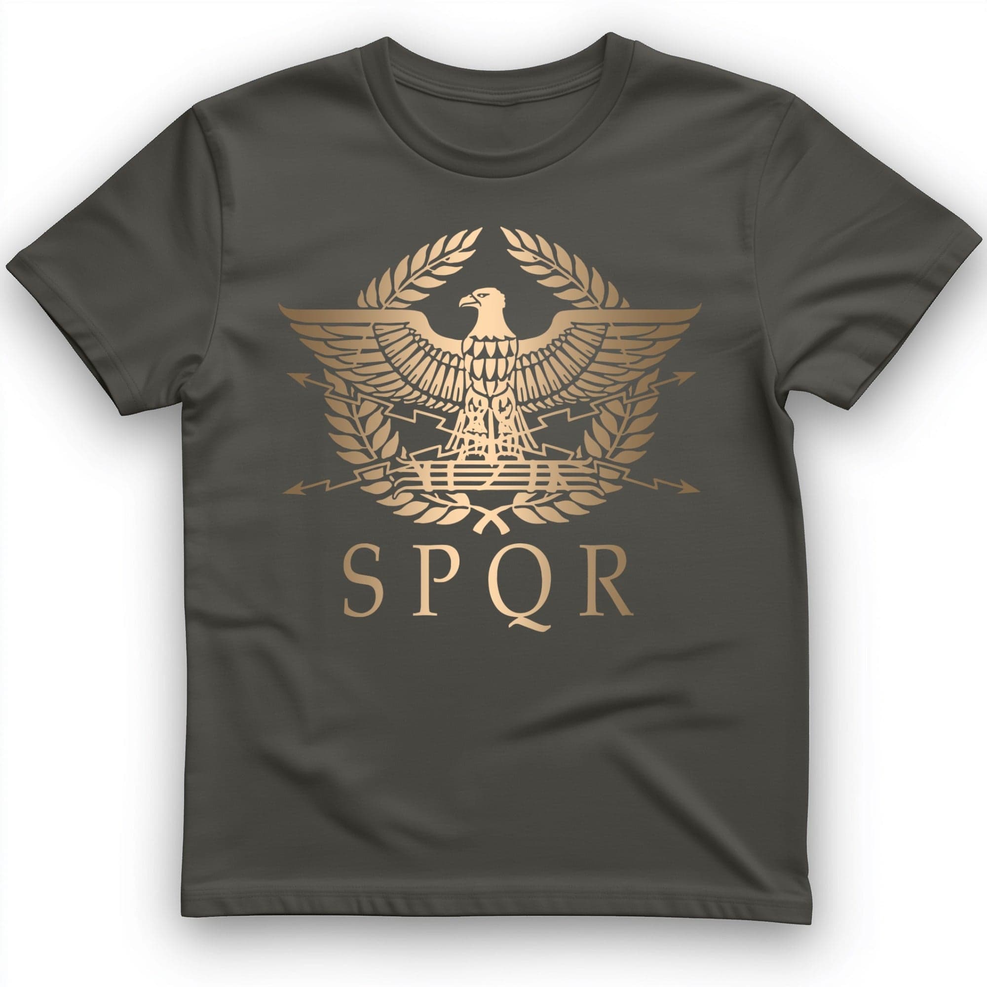Maglietta SPQR Roma Antica Per Uomo – Casco Romano Stampato, Idea Regalo, Bianco, Taglia S