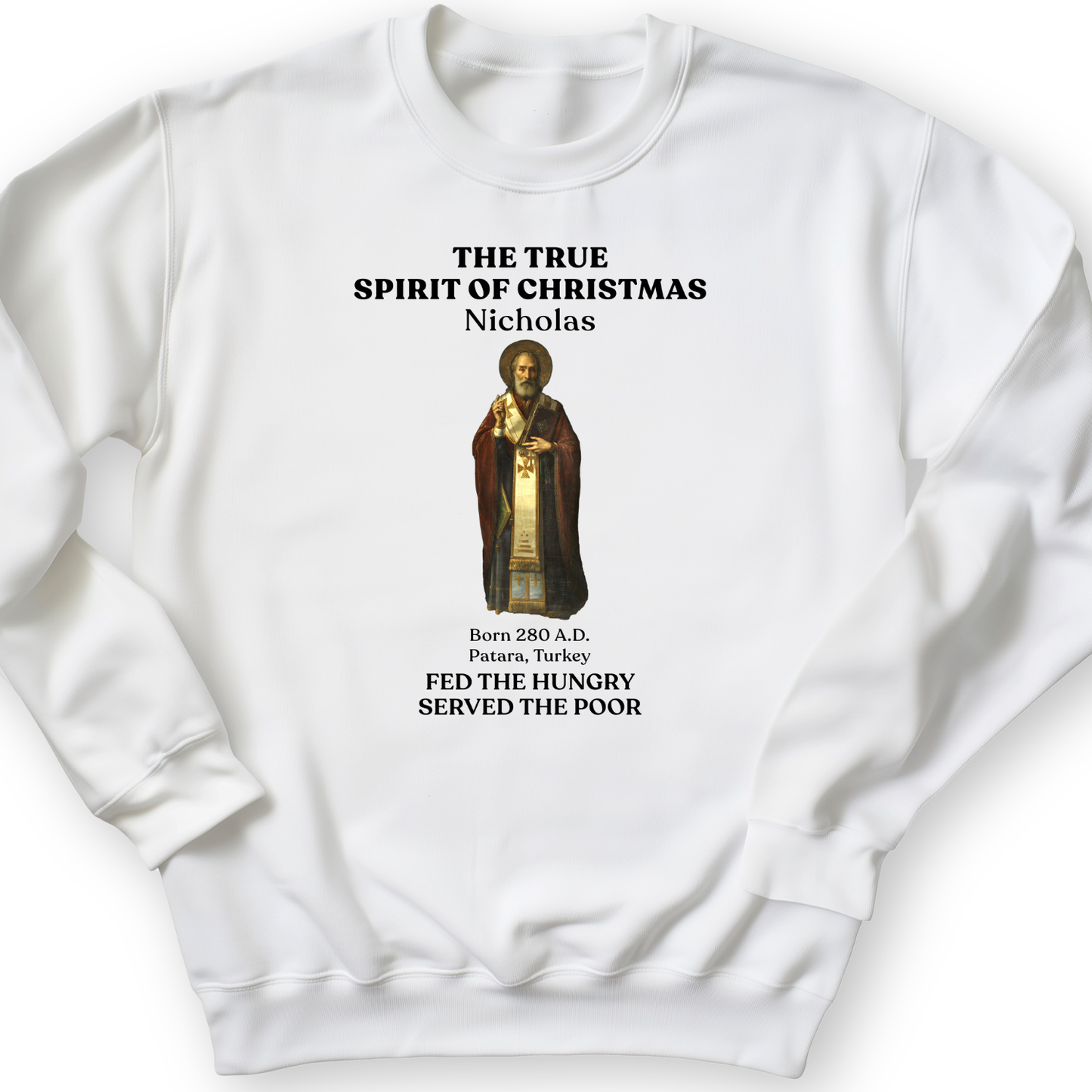 St Nicholas Crewneck White / S