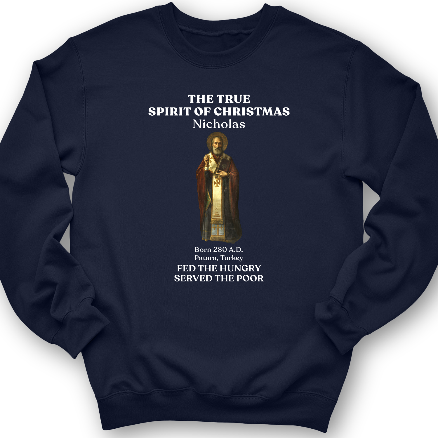 St Nicholas Crewneck Navy / S