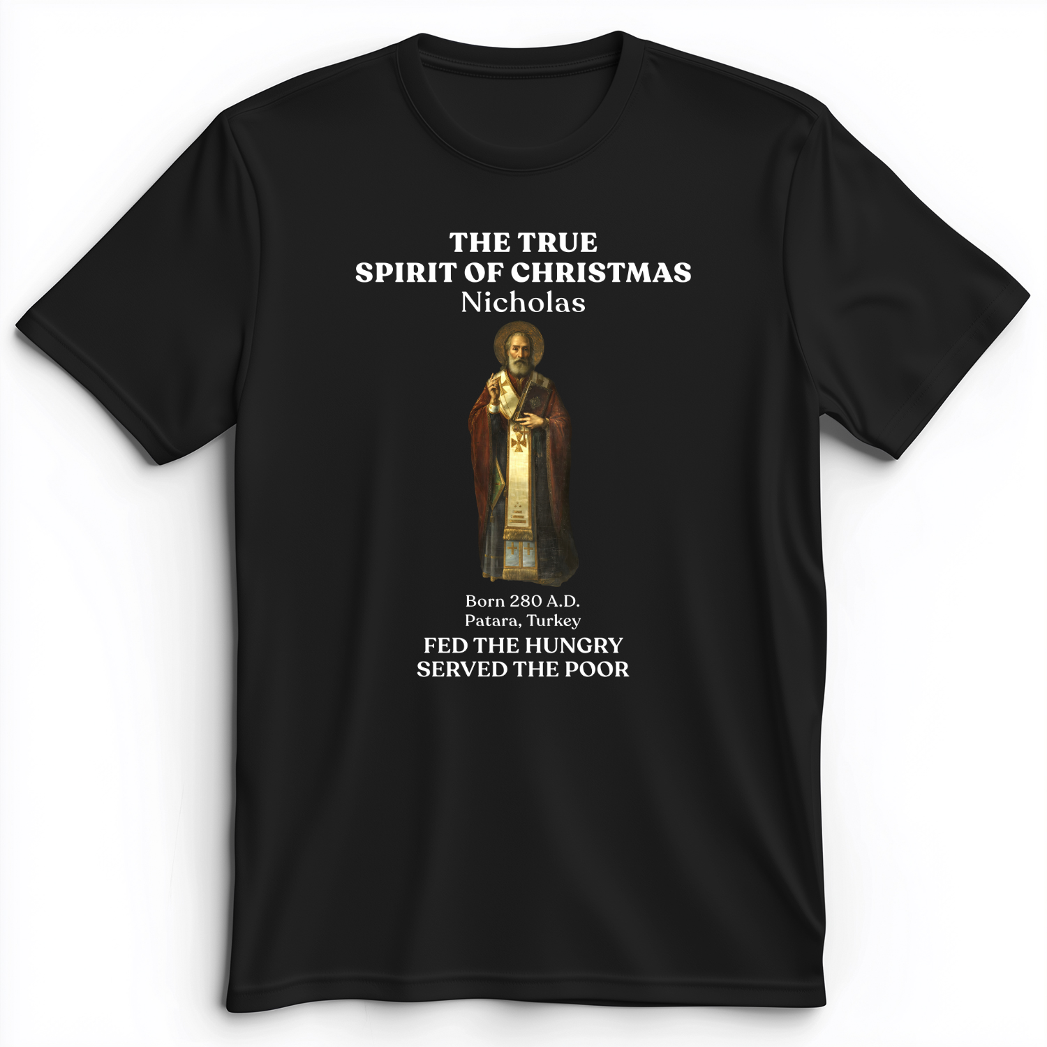 St Nicholas Premium Tee Black / S