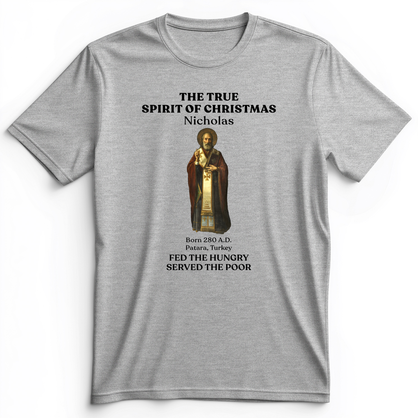 St Nicholas Premium Tee Athletic Heather / S