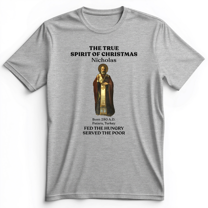 St Nicholas Premium Tee Athletic Heather / S