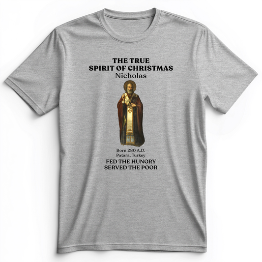 St Nicholas Premium Tee Athletic Heather / S