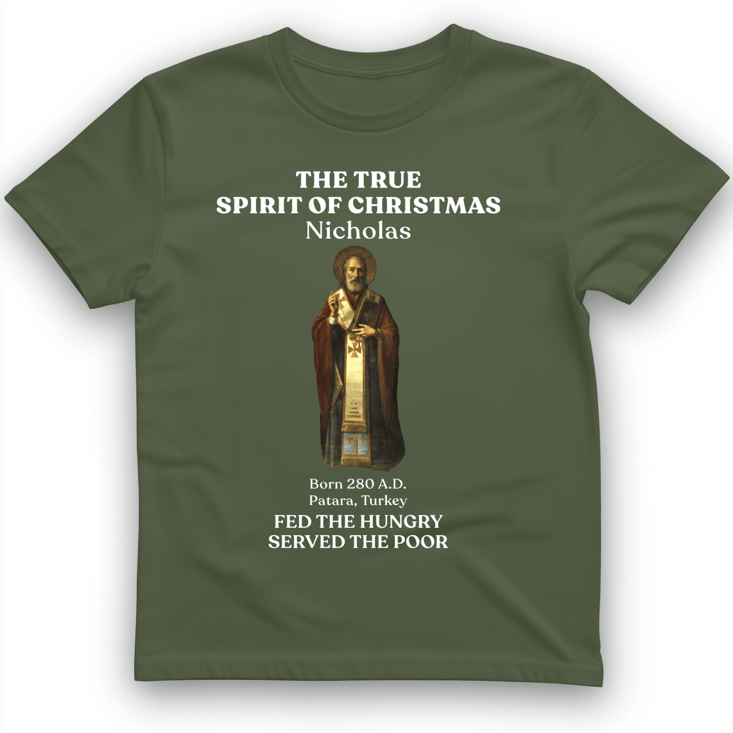 St Nicholas T-Shirt Military Green / S