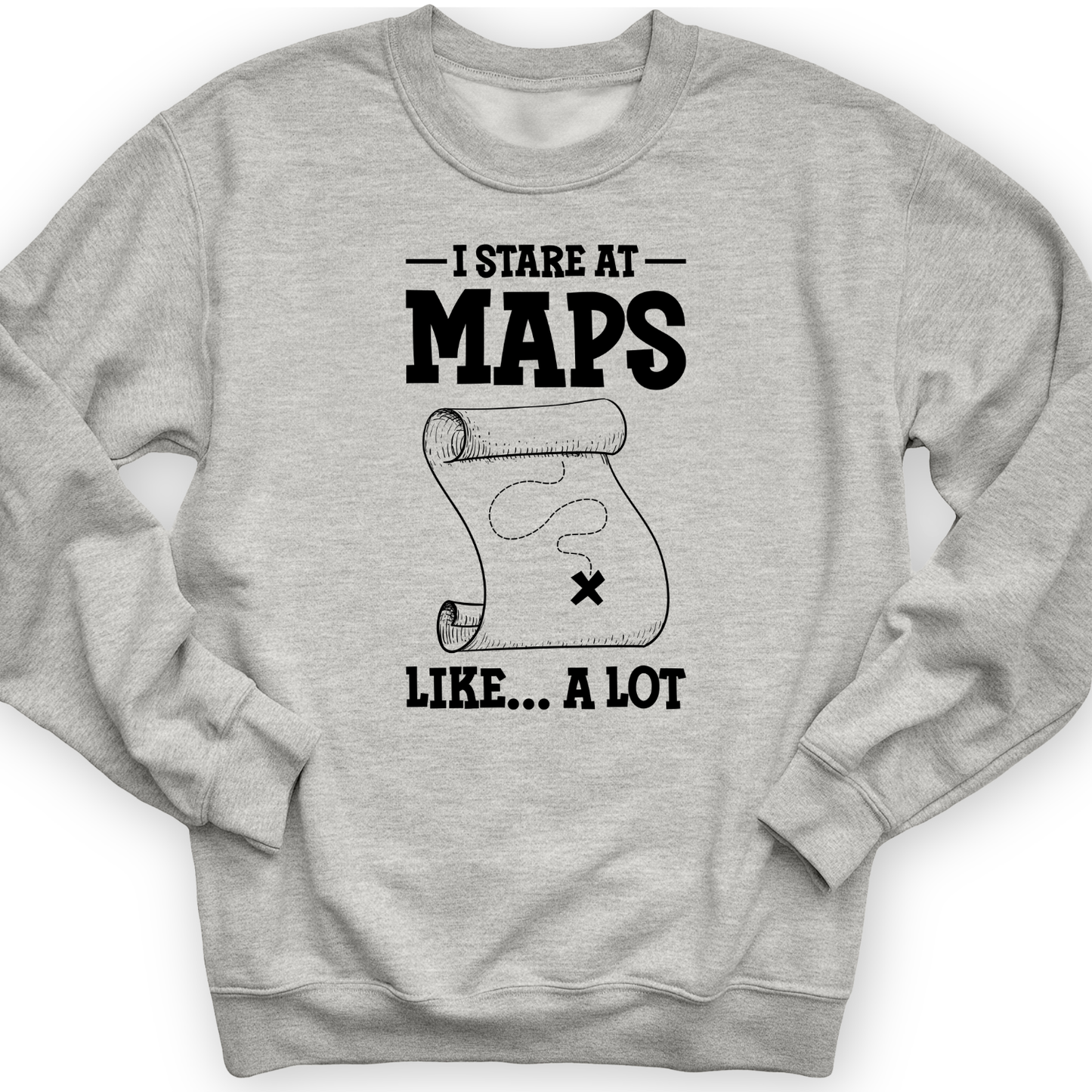 Stare at Maps Crewneck Sport Grey / S