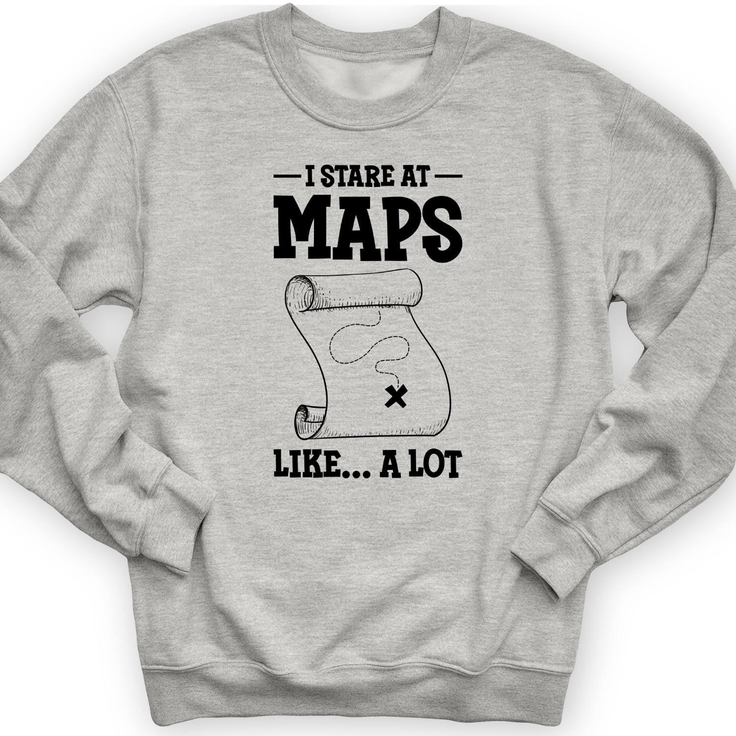 Stare at Maps Crewneck Sport Grey / S
