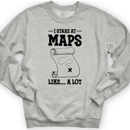 Stare at Maps Crewneck Sport Grey / S