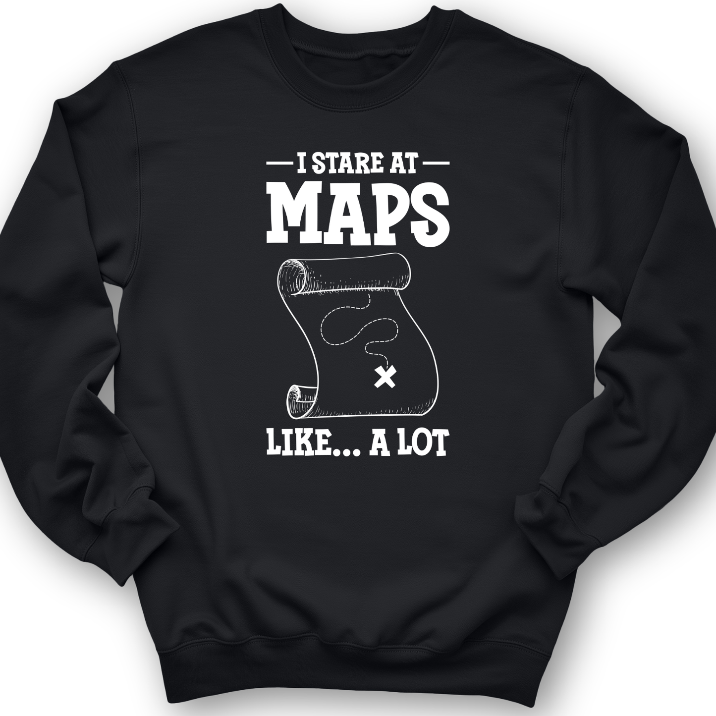 Stare at Maps Crewneck Black / S