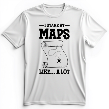 Stare at Maps Premium Tee White / S