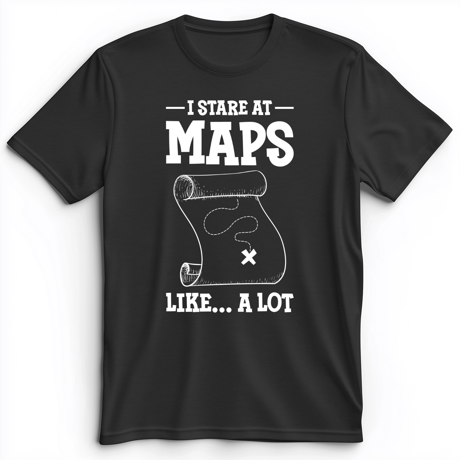 Stare at Maps Premium Tee Dark Grey Heather / S