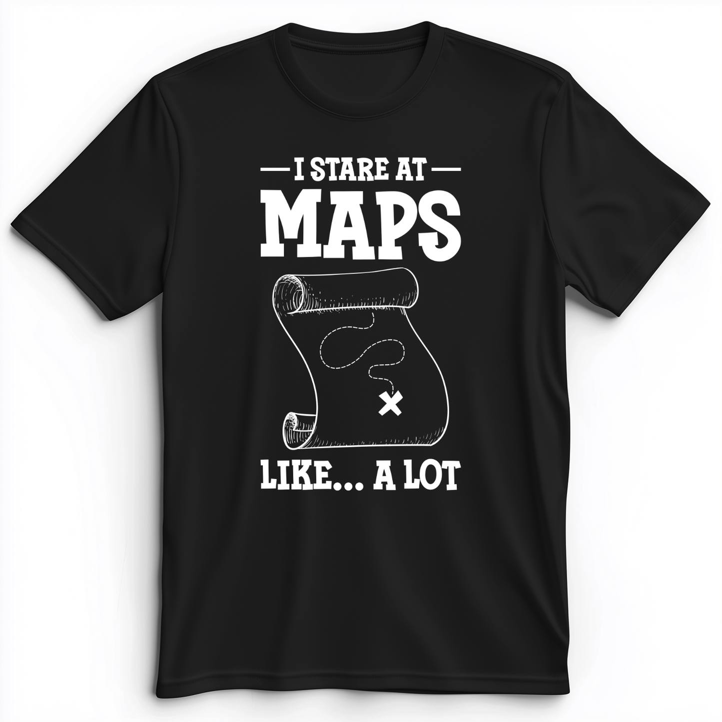 Stare at Maps Premium Tee Black / S
