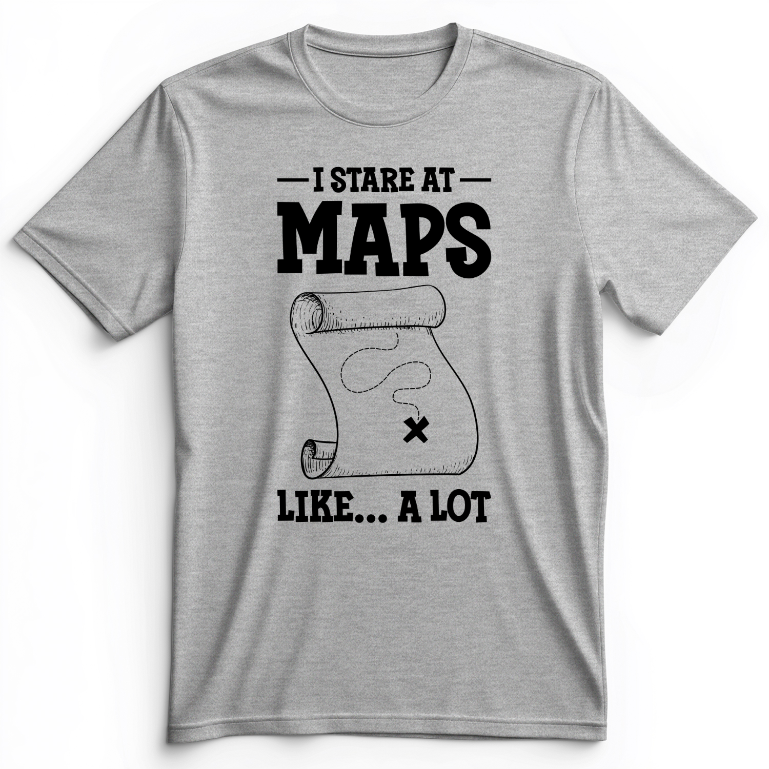 Stare at Maps Premium Tee Athletic Heather / S