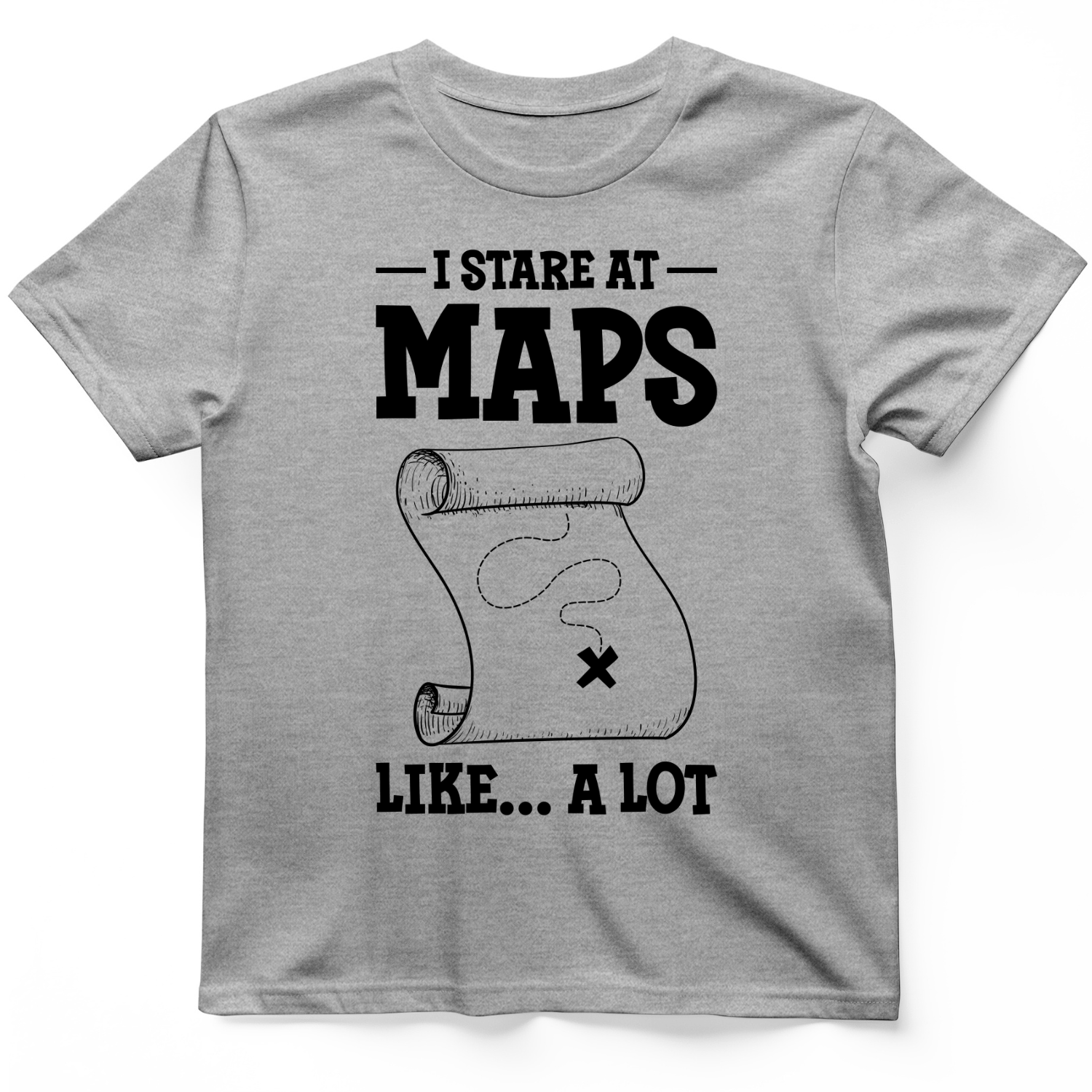 Stare at Maps T-Shirt Sport Grey / S
