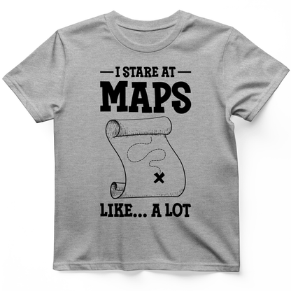 Stare at Maps T-Shirt Sport Grey / S