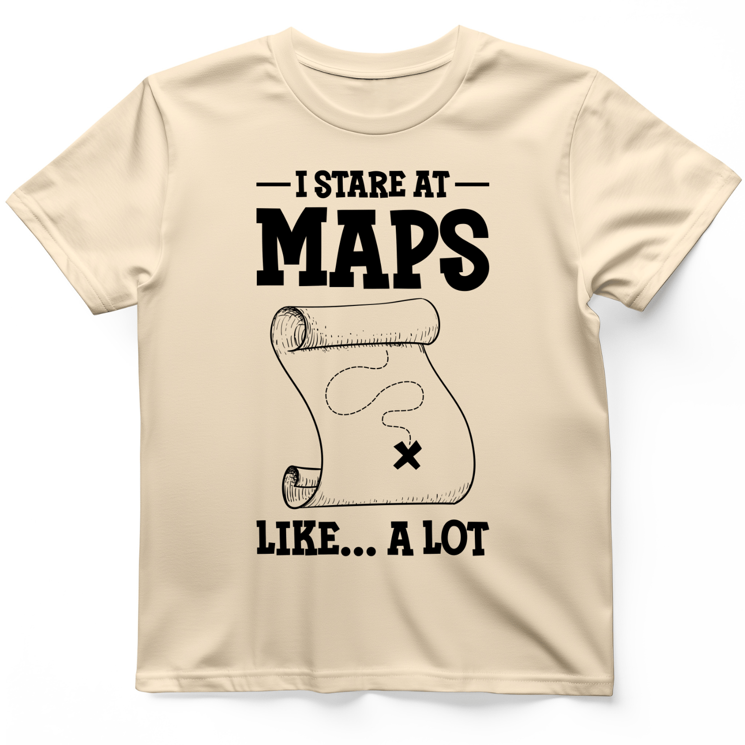 Stare at Maps T-Shirt Natural / S