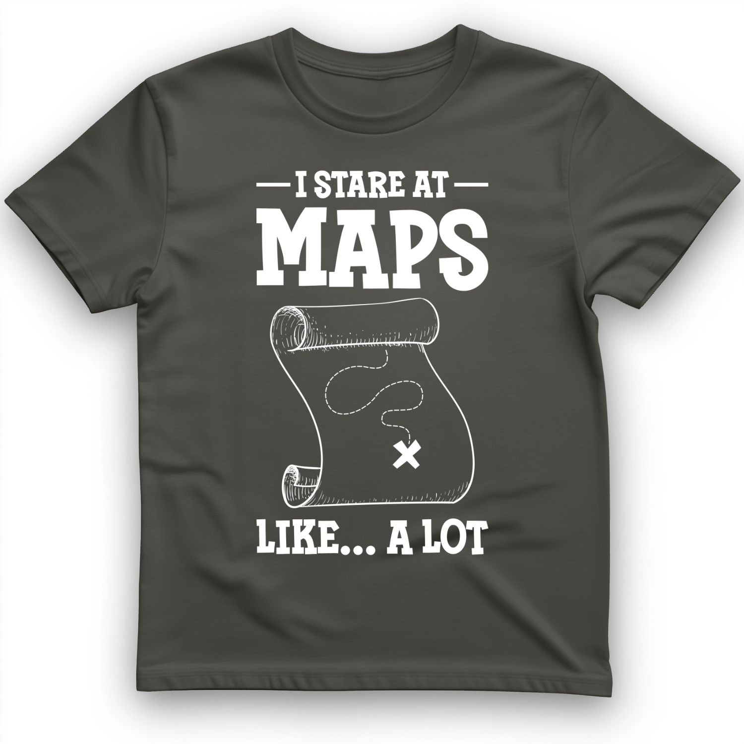 Stare at Maps T-Shirt Charcoal / S