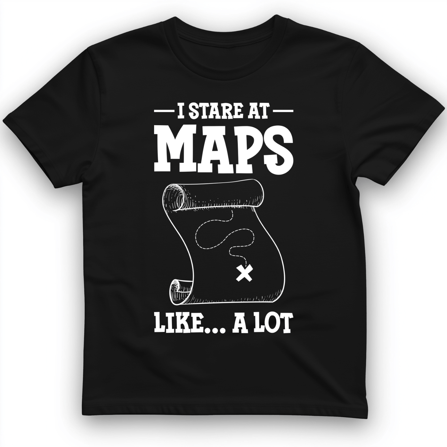 Stare at Maps T-Shirt Black / S