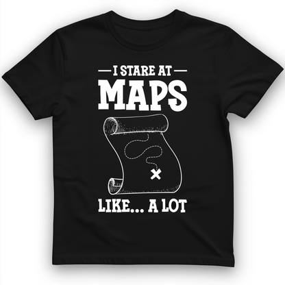Stare at Maps T-Shirt Black / S