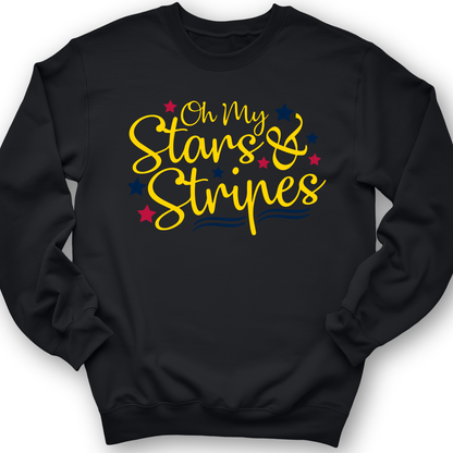 Stars And Stripes Crewneck Black / S