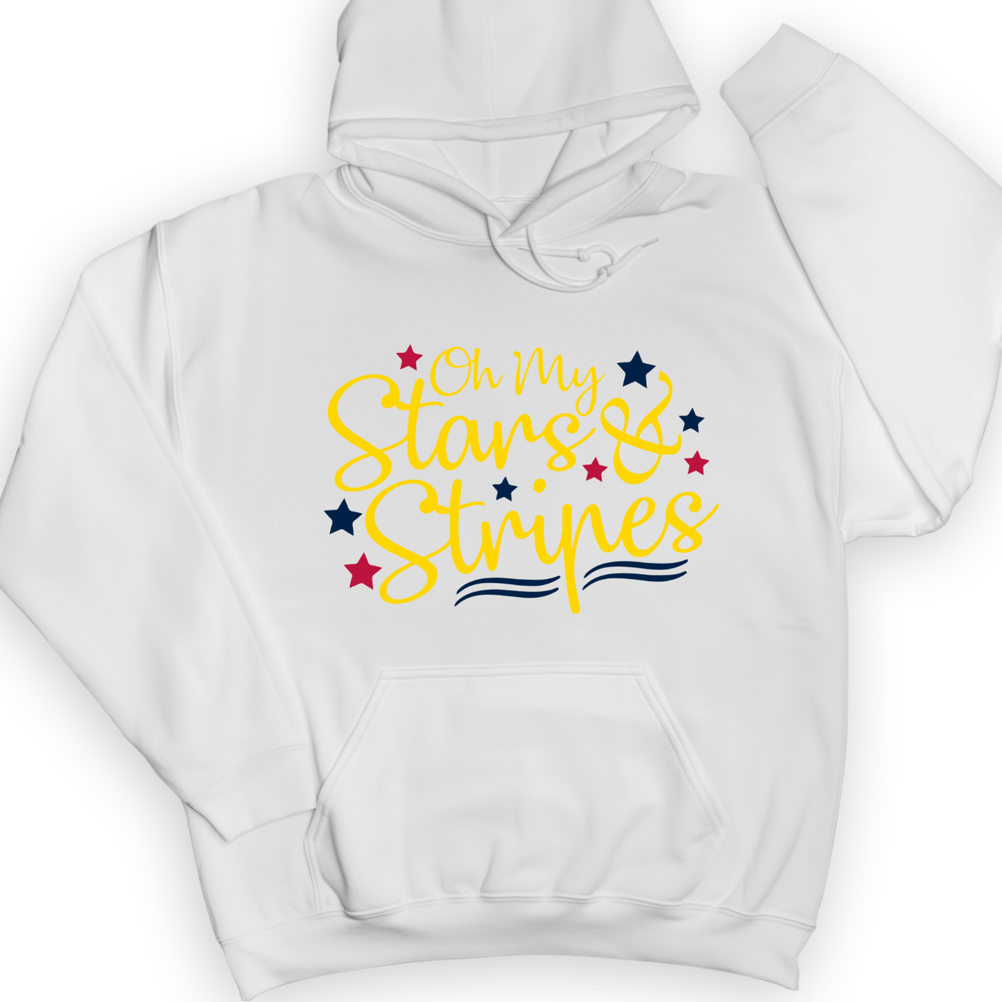 Stars And Stripes Hoodie White / S