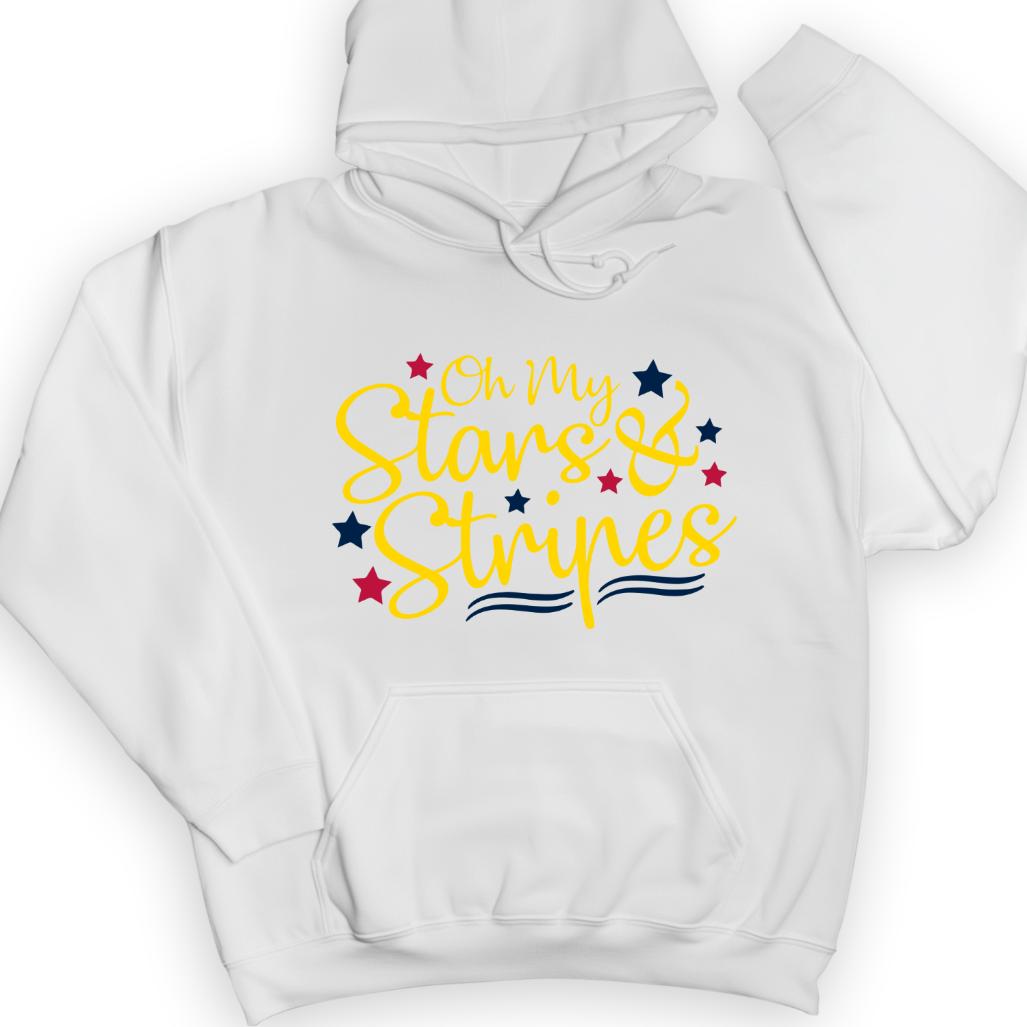 Stars And Stripes Hoodie White / S